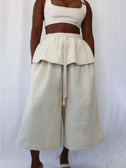 Peplum Waist Two Pieces Set