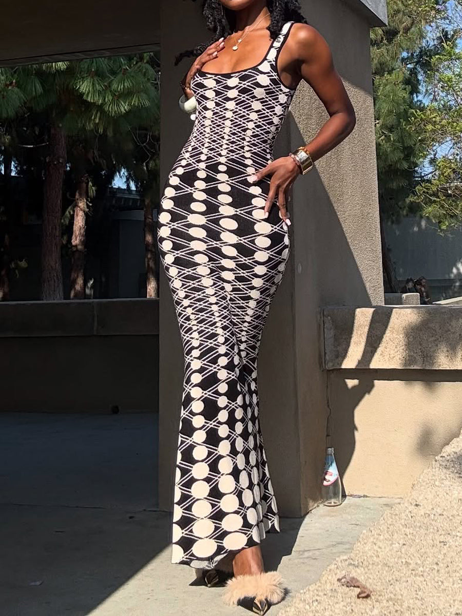 Elegant Scoop Neck Mermaid Dress