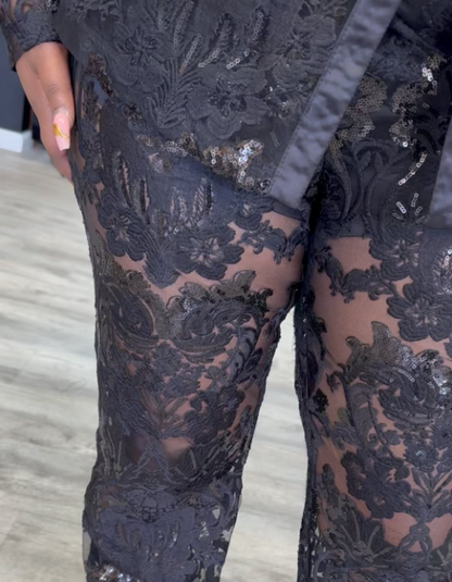 Lace And Sequin Holiday 2pc Set