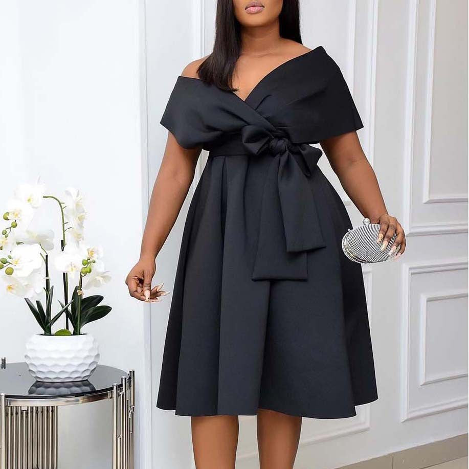 V-Neck Elegant Dress