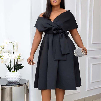 V-Neck Elegant Dress