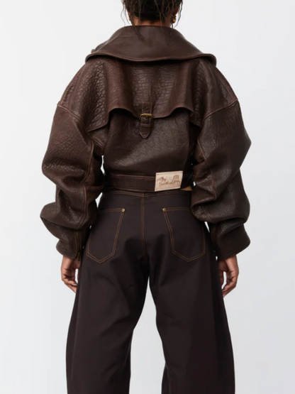 Leather Buckle Coat