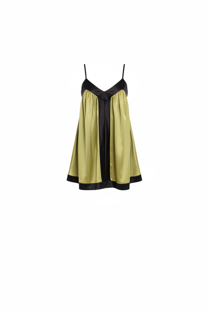 Strappy Colorblock Mini Dress 白底图